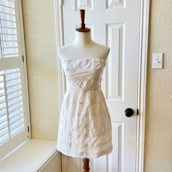 J. Crew Ivory Strapless Ginny Mini Dress - Picture 2 of 14